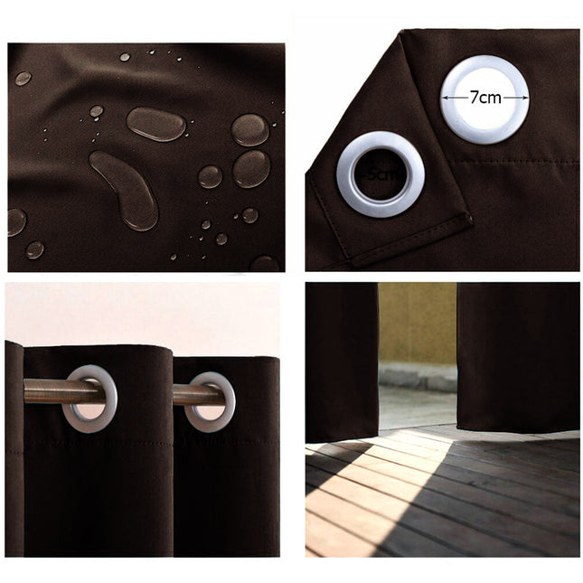 Mørk utendørs gardin mot innsyn