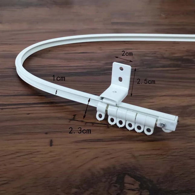 Fleksibel gardinskinne for campingvogn