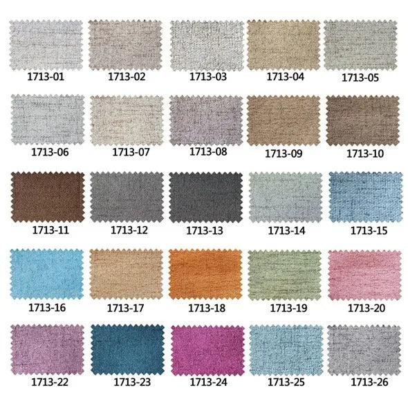 Grå gardin med naturlig linstruktur