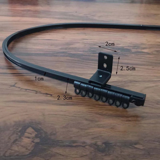 Fleksibel gardinskinne for campingvogn