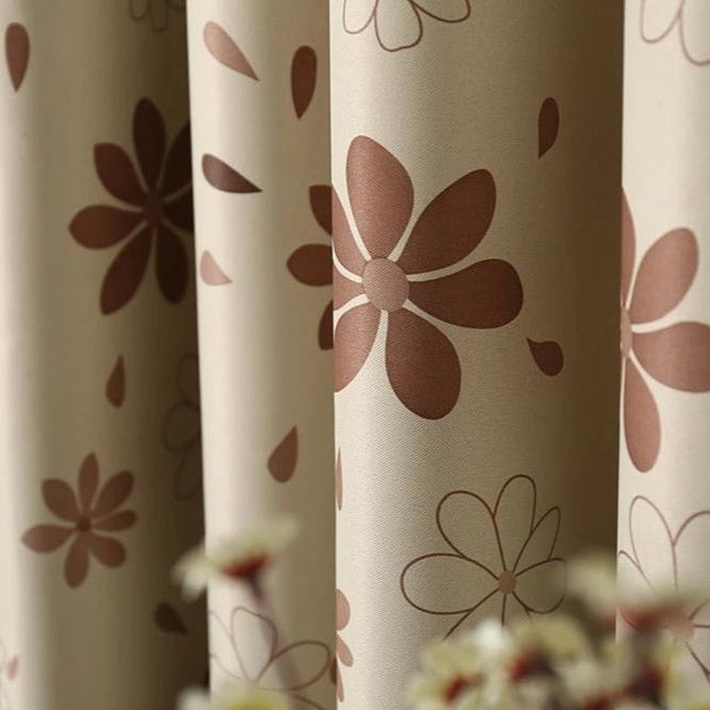 Lystett gardin Inasa med blomstertrykk