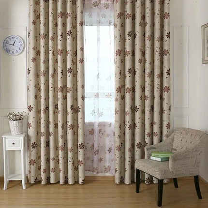 Lystett gardin Inasa med blomstertrykk