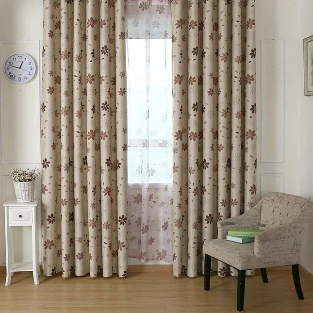 Lystett gardin Inasa med blomstertrykk