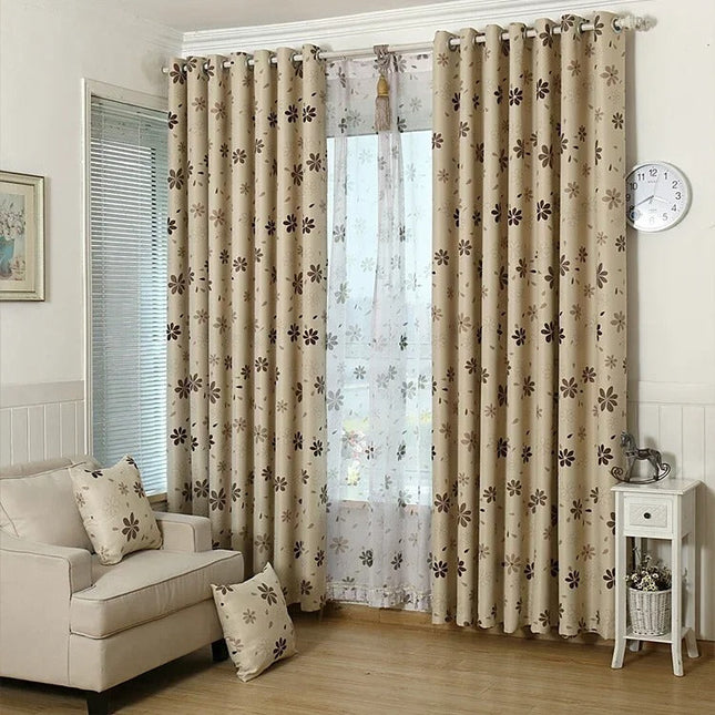 Lystett gardin Inasa med blomstertrykk