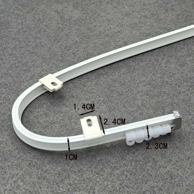 Fleksibel gardinskinne for campingvogn