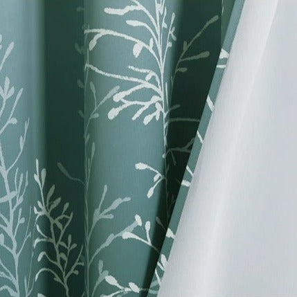 Grønn utendørs gardin med mønster