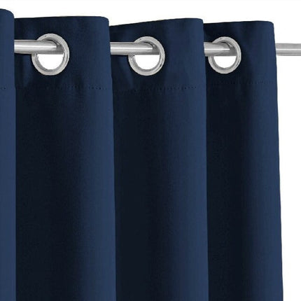 Slitesterk mørkeblå utegardin for uteplass