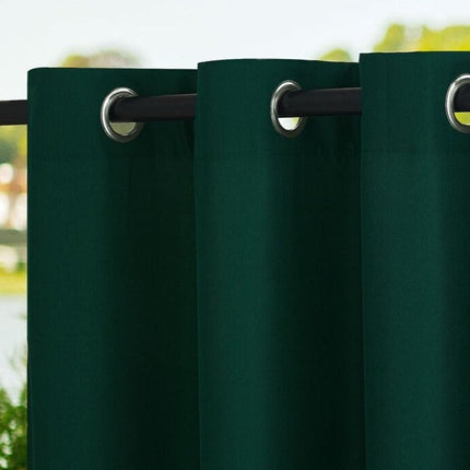 Oransje utegardin for hagepaviljong