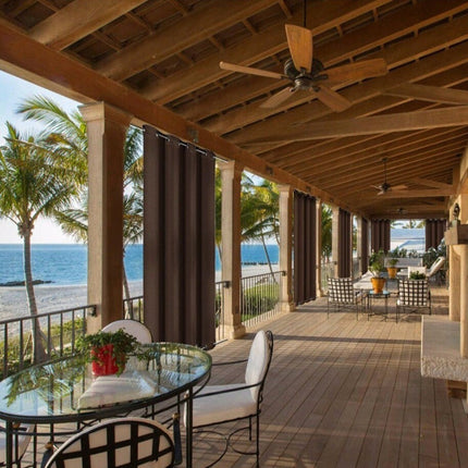 Utendørs gardin med maljer til balkong