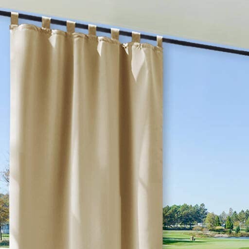 Beige utendørsgardin for terrasse og pergola