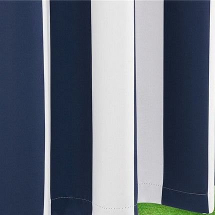 Stripete utegardin for balkong og terrasse