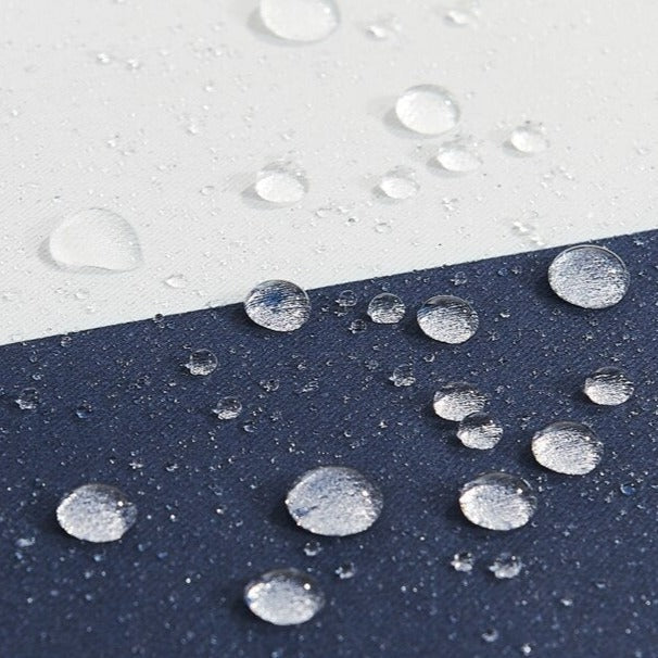 Stripete utegardin for balkong og terrasse