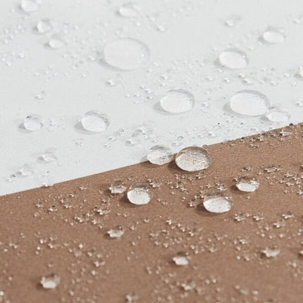 Stripete utegardin for balkong og terrasse