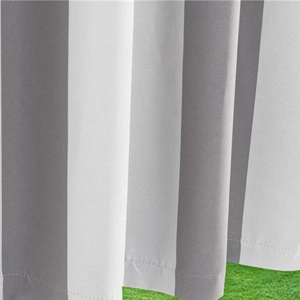 Stripete utegardin for balkong og terrasse