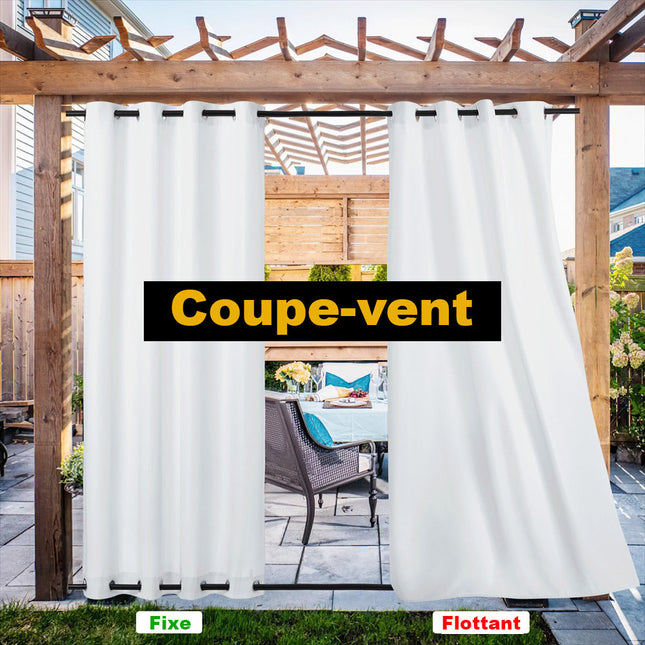 Oransje utegardin for hagepaviljong