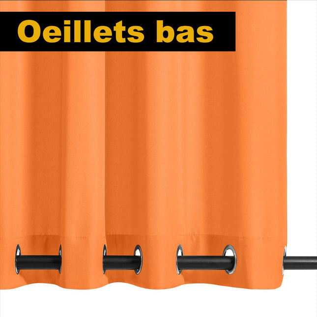 Oransje utegardin for hagepaviljong