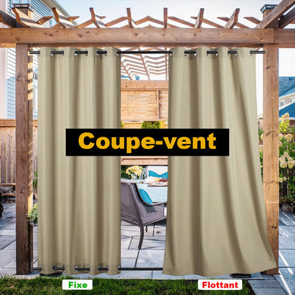 Oransje utegardin for hagepaviljong