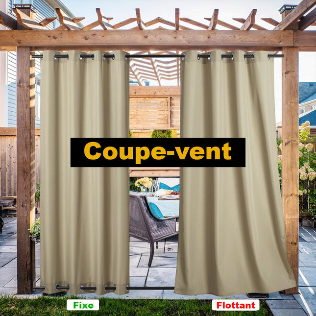 Oransje utegardin for hagepaviljong