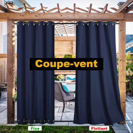 Oransje utegardin for hagepaviljong