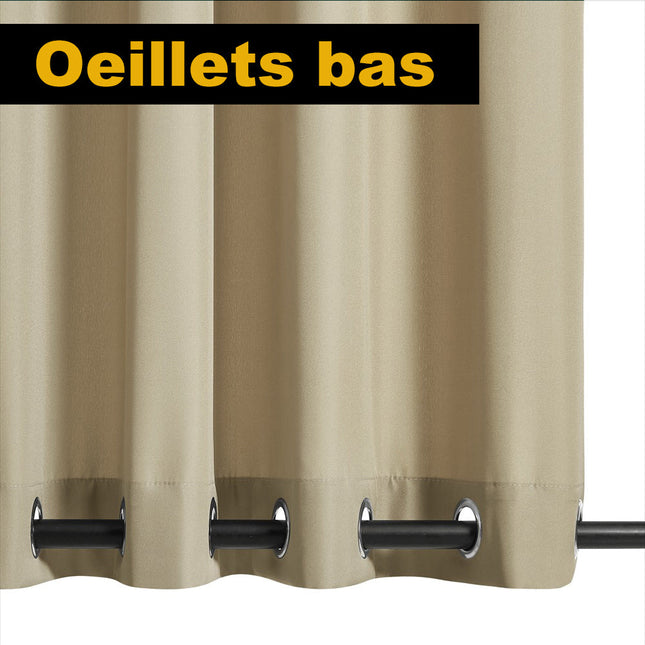 Oransje utegardin for hagepaviljong