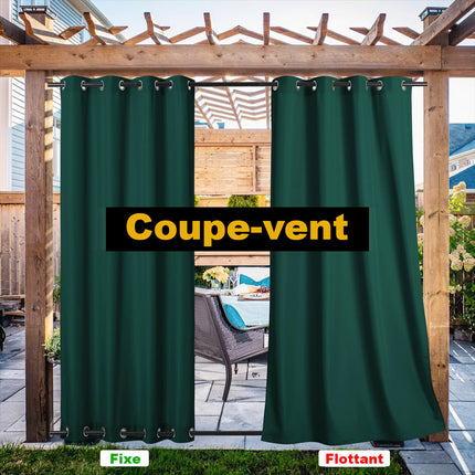 Oransje utegardin for hagepaviljong