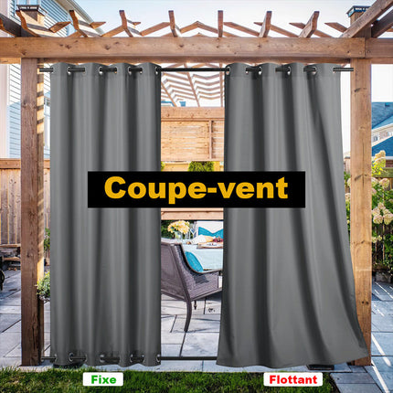 Oransje utegardin for hagepaviljong