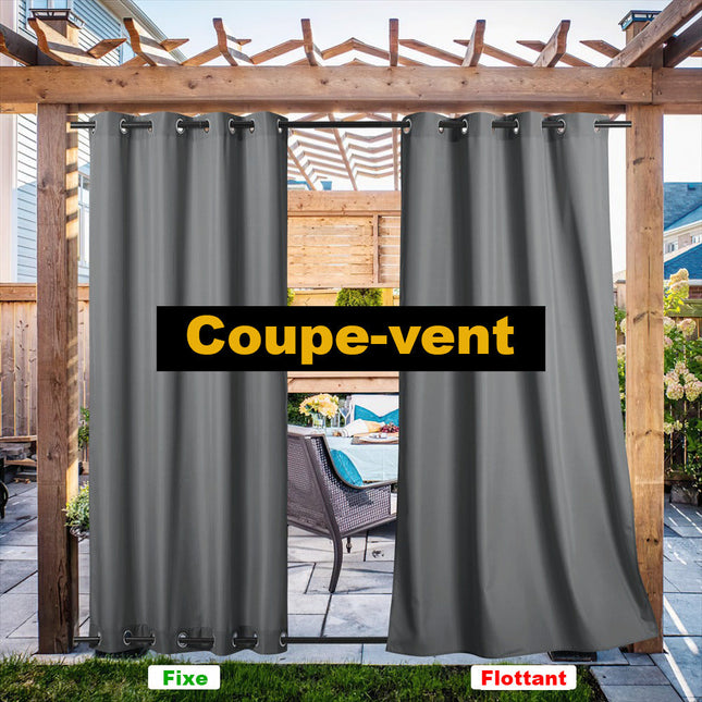 Oransje utegardin for hagepaviljong