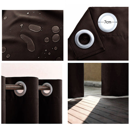 Utendørs gardin med maljer til balkong