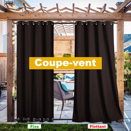 Utendørs gardin med maljer til balkong