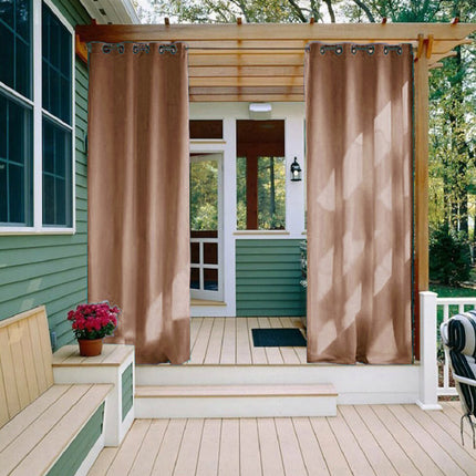 Kastanjebrun vanntett gardin for utebruk