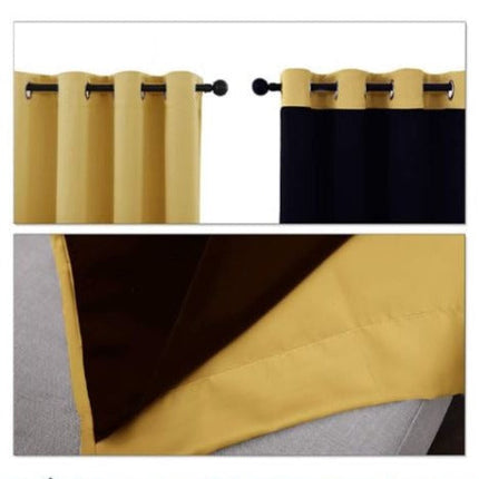 Gul mørkleggingsgardin Rauma til stue