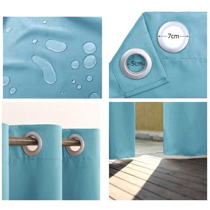 Blå utendørs gardin for balkong