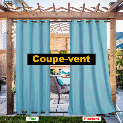 Blå utendørs gardin for balkong