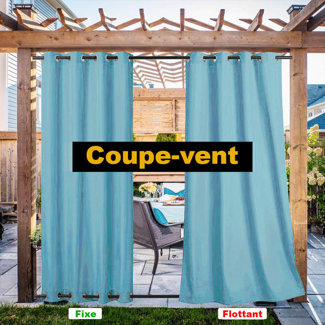 Blå utendørs gardin for balkong