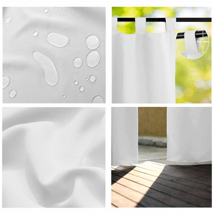 Hvit vanntett gardin for utebruk