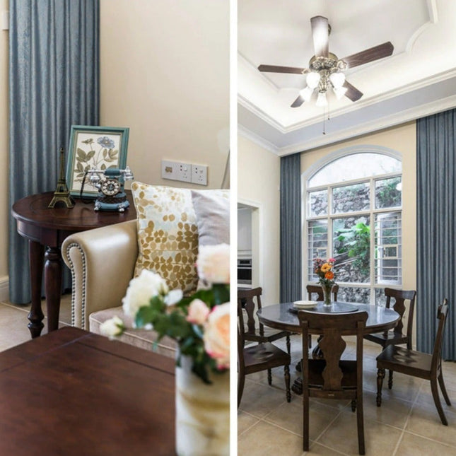 Lystett gardin med elegant paisleymønster