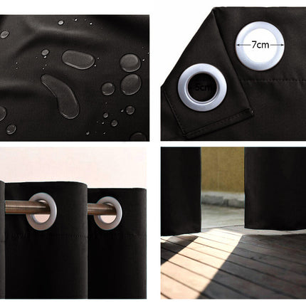 Svart vindtett gardin for pergola