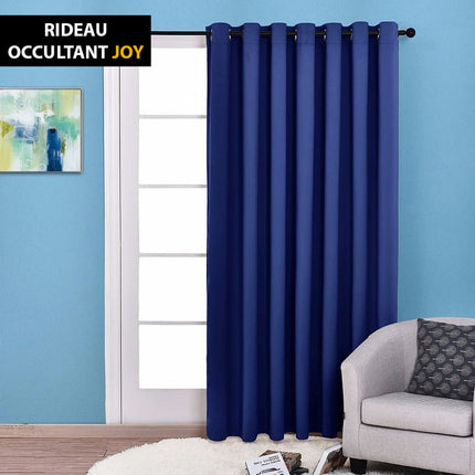 Marineblå lystett gardin for soverom