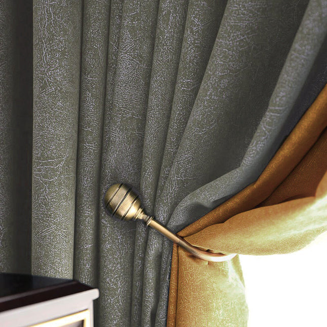 Antrasittgrå mørkleggingsgardin Cork med chenille-stoff