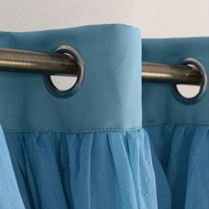 Lystett gardin med dobbelt lag voile