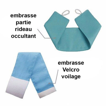 Lystett gardin med dobbelt lag voile