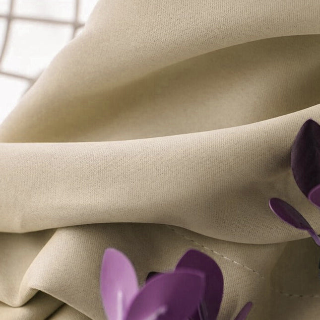 Beige termisk lystett gardin soverom