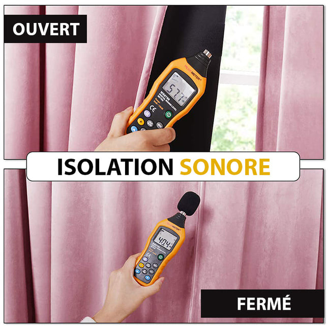 Pudderrosa lystett gardin i fløyel