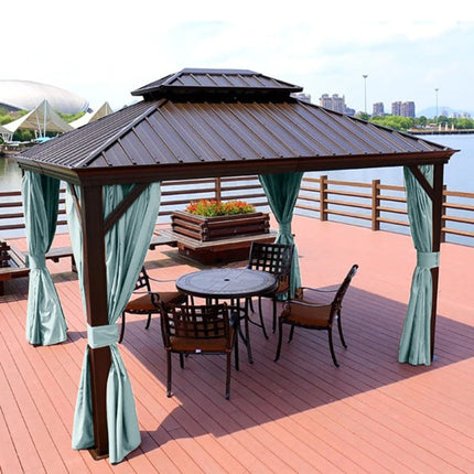 Lystett utendørs gardin med maljer