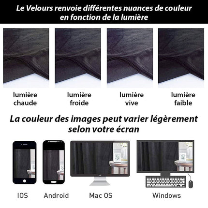 Svart varmeisolerende og lystett gardin