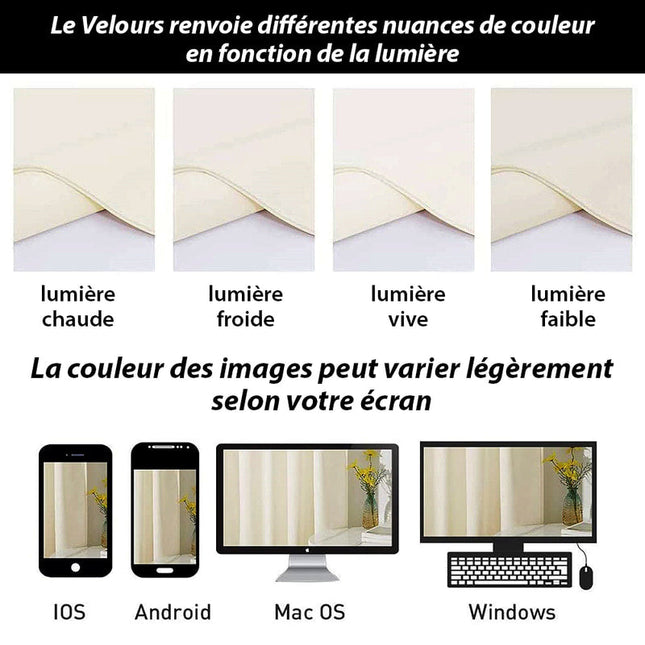 Luksuriøs isolerende gardin i elfenben