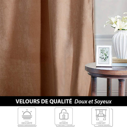 Luksuriøs termisk gardin i lakserosa