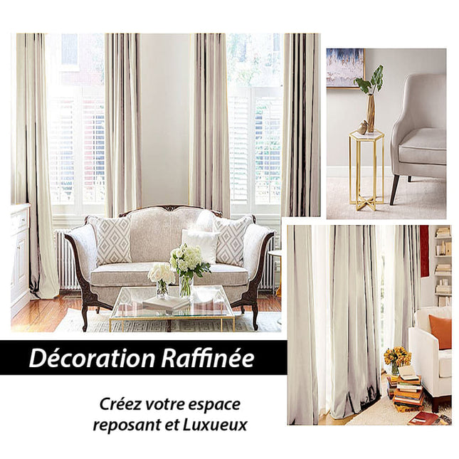 Luksuriøs isolerende gardin i elfenben