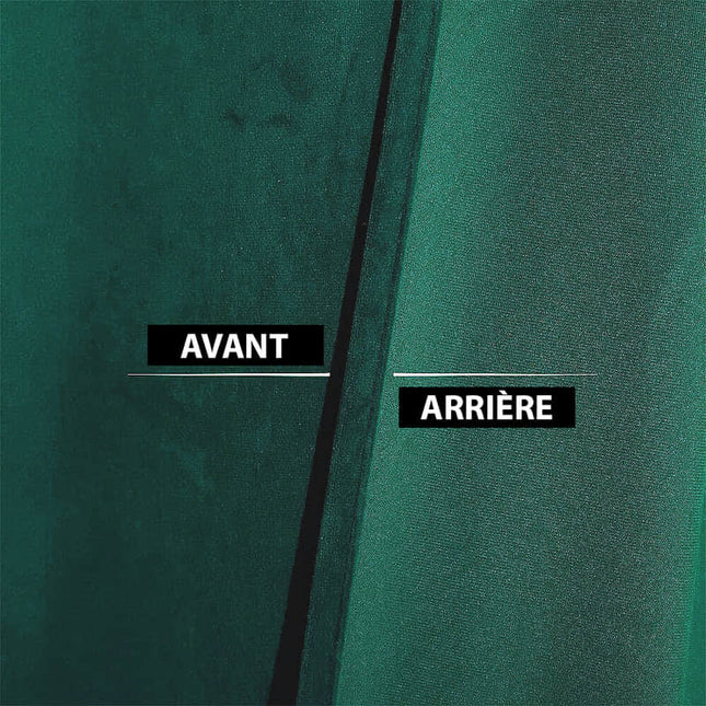 Petrolgrønn isolerende gardin i fløyel