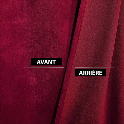 Varmeisolerende burgunder gardin i fløyel